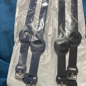 Waterproof AirTag Black and Blue Bracelet